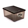 Storage Box with Lid Stefanplast Elegance Brown Plastic 15 L 29 x 17 x 39 cm (6 Units)