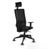 Office Chair with Headrest Piqueras y Crespo 1D066G1 Black