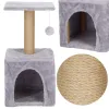 Cat tree with house Springos PA1032 62 cm