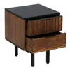 Nightstand ABNER Brown Black Iron Mango wood 40 x 40 x 50 cm