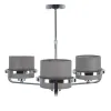 Ceiling Light Grey Silver Linen Metal Iron 220-240 V 52 x 50 x 44,5 cm