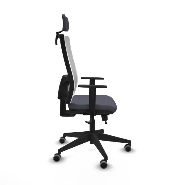 Office Chair with Headrest Horna Traslack Piqueras y Crespo 1D066G2 Dark grey