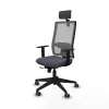 Office Chair with Headrest Horna Traslack Piqueras y Crespo 1D066G2 Dark grey