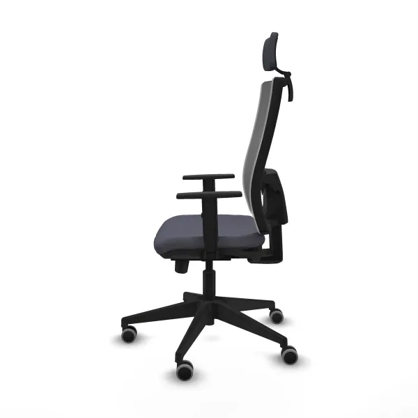Office Chair with Headrest Horna Traslack Piqueras y Crespo 1D066G2 Dark grey