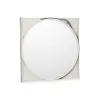 Wall mirror White Black Crystal Polyskin 45 x 45 x 3 cm (4 Units)