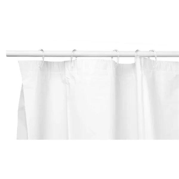 Shower Curtain White Polyethylene EVA 180 x 180 cm (12 Units)