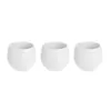 Set of pots White Plastic 16,5 x 16,5 x 14,5 cm (4 Units)