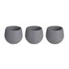 Set of pots Anthracite Plastic 16,5 x 16,5 x 14,5 cm (4 Units)