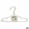 Set of Clothes Hangers Children's 30 x 18 x 1 cm White Metal Silicone (24 Units)