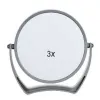 Magnifying Mirror Grey Crystal Plastic 19 x 18,7 x 2 cm (6 Units)