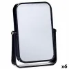 Magnifying Mirror Black Crystal Plastic 2,5 x 19,5 x 16 cm (6 Units)