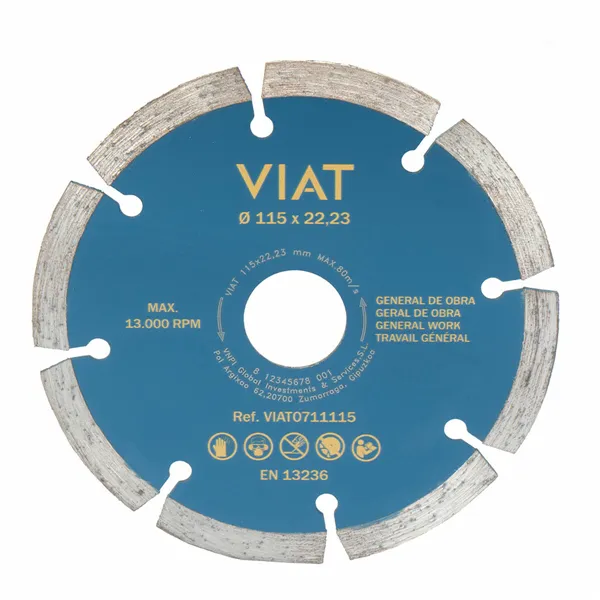 Cutting disc Viat 0711115 Masonry/Works Dry Ø 115 x 2 x 22,2 mm