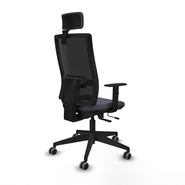 Office Chair with Headrest Horna Traslack Piqueras y Crespo 1D066G2 Dark grey