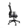 Office Chair with Headrest Horna Traslack Piqueras y Crespo 1D066G2 Dark grey