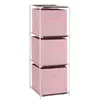 Shelves White Pink polypropylene Iron TNT (Non Woven) 35 x 35 x 102 cm (6 Units)