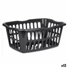 Basket Anthracite polypropylene 50 L 58 x 24 x 42 cm (12 Units)