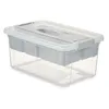 Multi-use Box Grey Transparent Plastic 9 L 35,5 x 17 x 23,5 cm (6 Units)