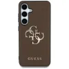 Guess Grained Big 4G Logo Small Classic Logo - Case for Samsung Galaxy S25 (brown)