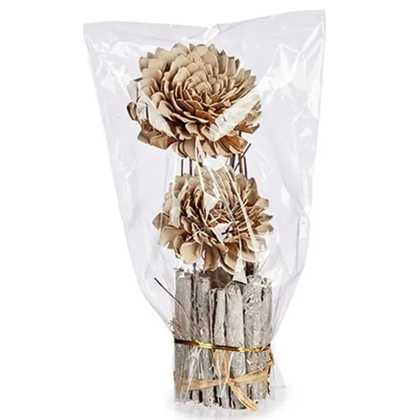 Decorative Flower Natural 13 x 37 x 14 cm (12 Units)