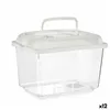 Fish tank With handle Medium White Plastic 3 L 17 x 16 x 24 cm (12 Units)