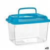 Fish tank With handle Medium Blue Plastic 3 L 17 x 16 x 24 cm (12 Units)