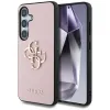 Guess Grained Big 4G Logo Small Classic Logo - Case for Samsung Galaxy S25 (pink)