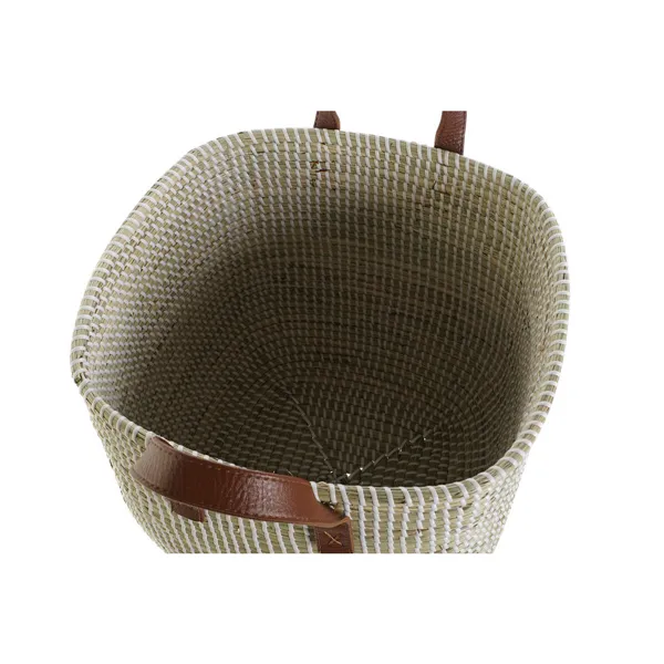 Basket set DKD Home Decor Natural Light brown Polyurethane Seagrass 38 x 38 x 35 cm