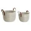 Basket set DKD Home Decor Natural Light brown Polyurethane Seagrass 41 x 41 x 29 cm