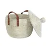 Basket set DKD Home Decor Natural Light brown Polyurethane Seagrass 42 x 42 x 45 cm