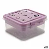 Jewelry box Purple Transparent Plastic 24,5 x 11,5 x 26 cm (12 Units)