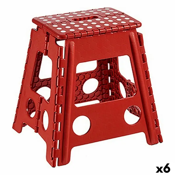 Folding Stool Plastic 39 x 22 x 29 cm (6 Units)