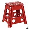 Folding Stool Plastic 39 x 22 x 29 cm (6 Units)