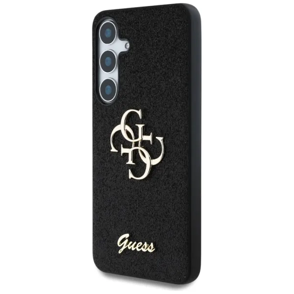 Guess Fixed Glitter Big 4G Metal Logo - Case for Samsung Galaxy S25 (black)