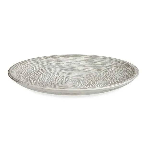 Decorative Plate White Spiral Ø 29 cm (6 Units)