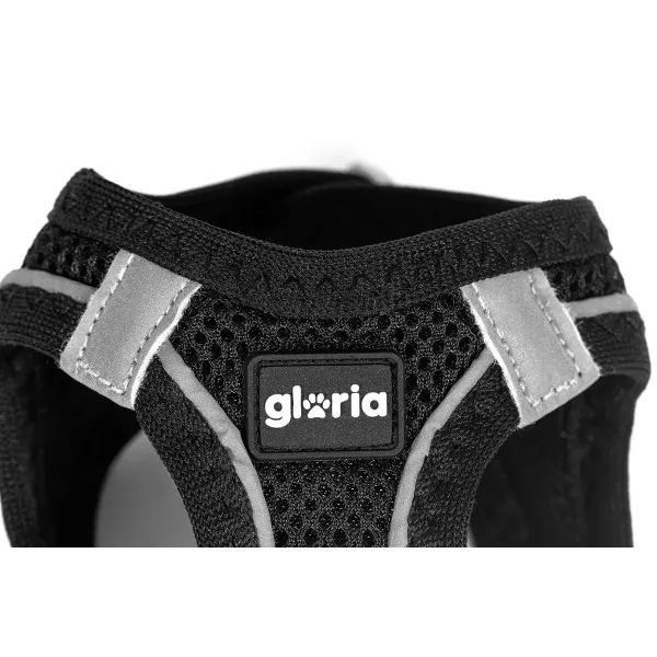 Dog Harness Gloria Trek Star 33,4-35 cm 51-52 cm Black L