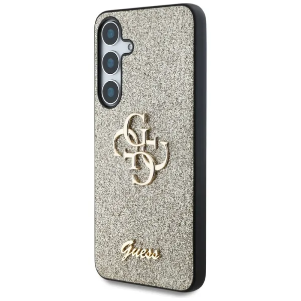 Guess Fixed Glitter Big 4G Metal Logo - Case for Samsung Galaxy S25+ (gold)