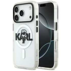 Karl Lagerfeld IML Karl Sketch Logo MagSafe - Case iPhone 17 Pro (Clear)