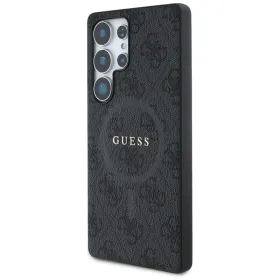 Guess Leather 4G Colored Ring Classic Logo MagSafe - Case for Samsung Galaxy S25 Ultra (black)