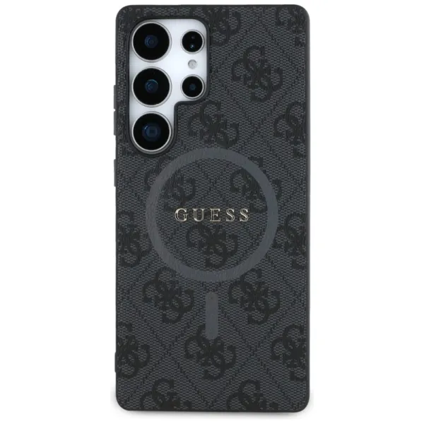 Guess Leather 4G Colored Ring Classic Logo MagSafe - Case for Samsung Galaxy S25 Ultra (black)