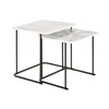 Set of 2 tables DKD Home Decor White Black 51 x 43 x 49 cm