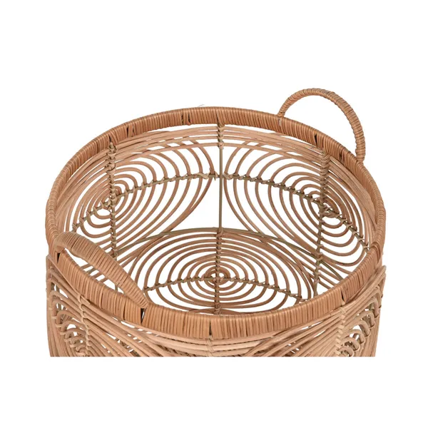 Basket set DKD Home Decor Natural Light brown Tropical 40 x 40 x 47 cm