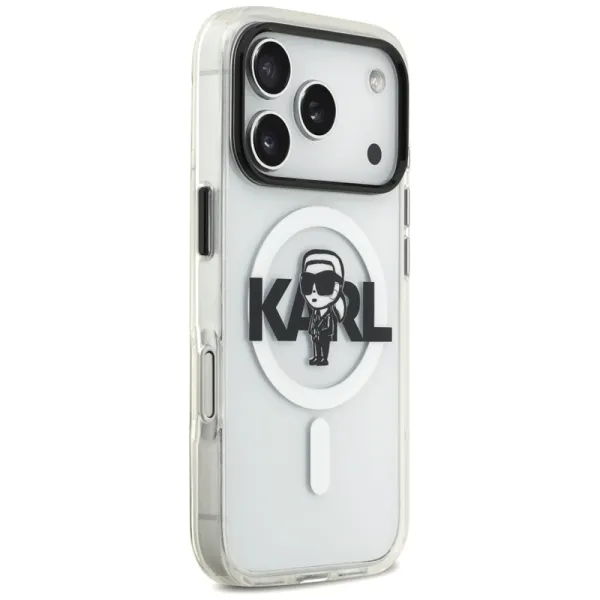 Karl Lagerfeld IML Karl Sketch Logo MagSafe - Case iPhone 17 Pro (Clear)
