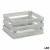 Decorative box White Aspen wood 22 x 9 x 13 cm (48 Units)