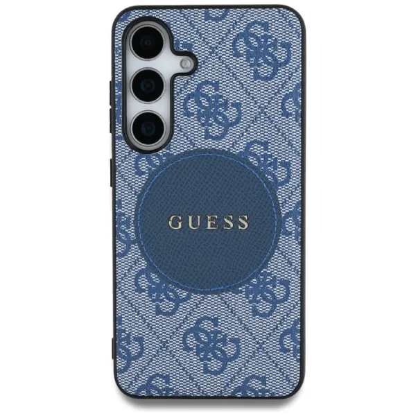 Guess 4G Round Patch Classic Logo MagSafe - Case for Samsung Galaxy S25+ (blue)