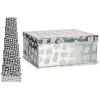 Set of decorative boxes Gift Box Silver Cardboard (2 Units)