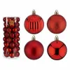 Set of Christmas balls Red Plastic 6 x 7 x 6 cm (6 Units)