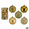 Set of Christmas balls Green Golden PVC 8 x 9 x 8 cm (4 Units)