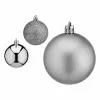 Set of Christmas balls Silver Plastic Ø 6 cm (12 Units)