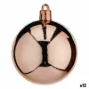 Set of Christmas balls Copper Plastic 5 x 6 x 5 cm (12 Units)