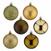 Set of Christmas balls Green Golden Plastic 6 x 7 x 6 cm (10 Units)